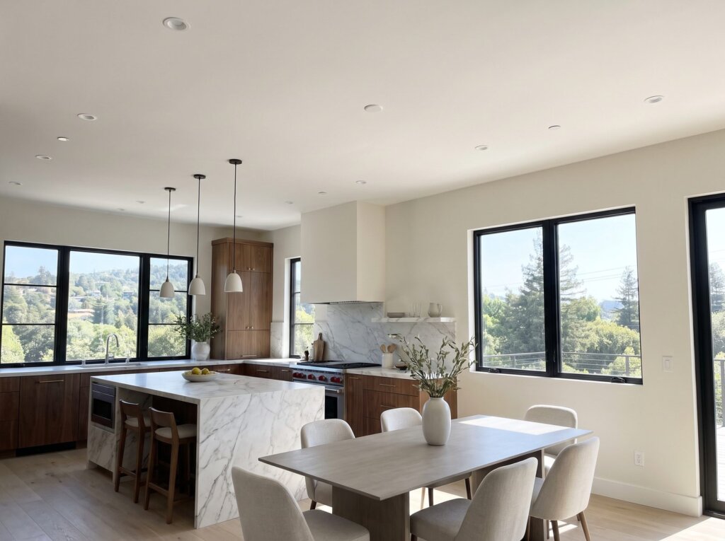 Illustrative example of a finished drywall interior in San Francisco