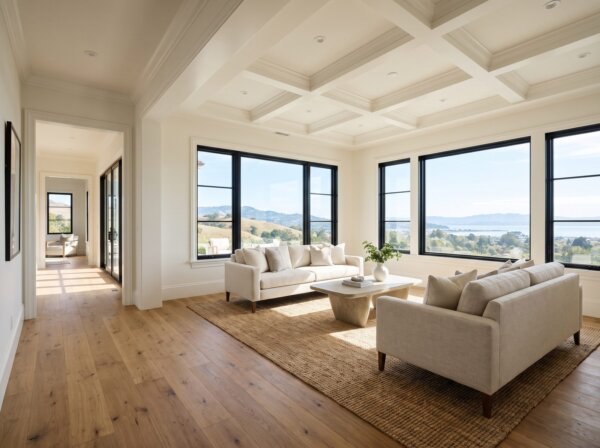 Finished room addition with flawless drywall matching the original Bay Area home