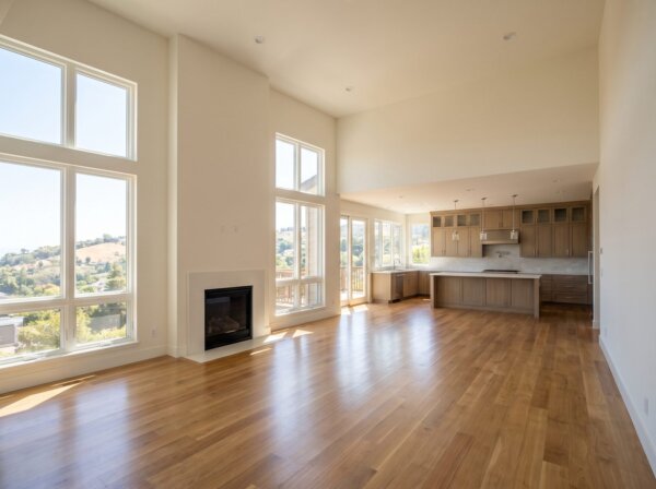 Refined room with drywall taped and sanded to a perfectly smooth paint-ready surface