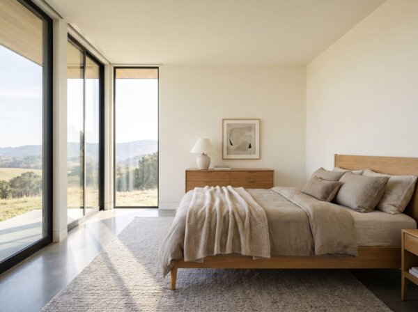 Luxurious bedroom with glass-smooth Level 5 walls and ceiling